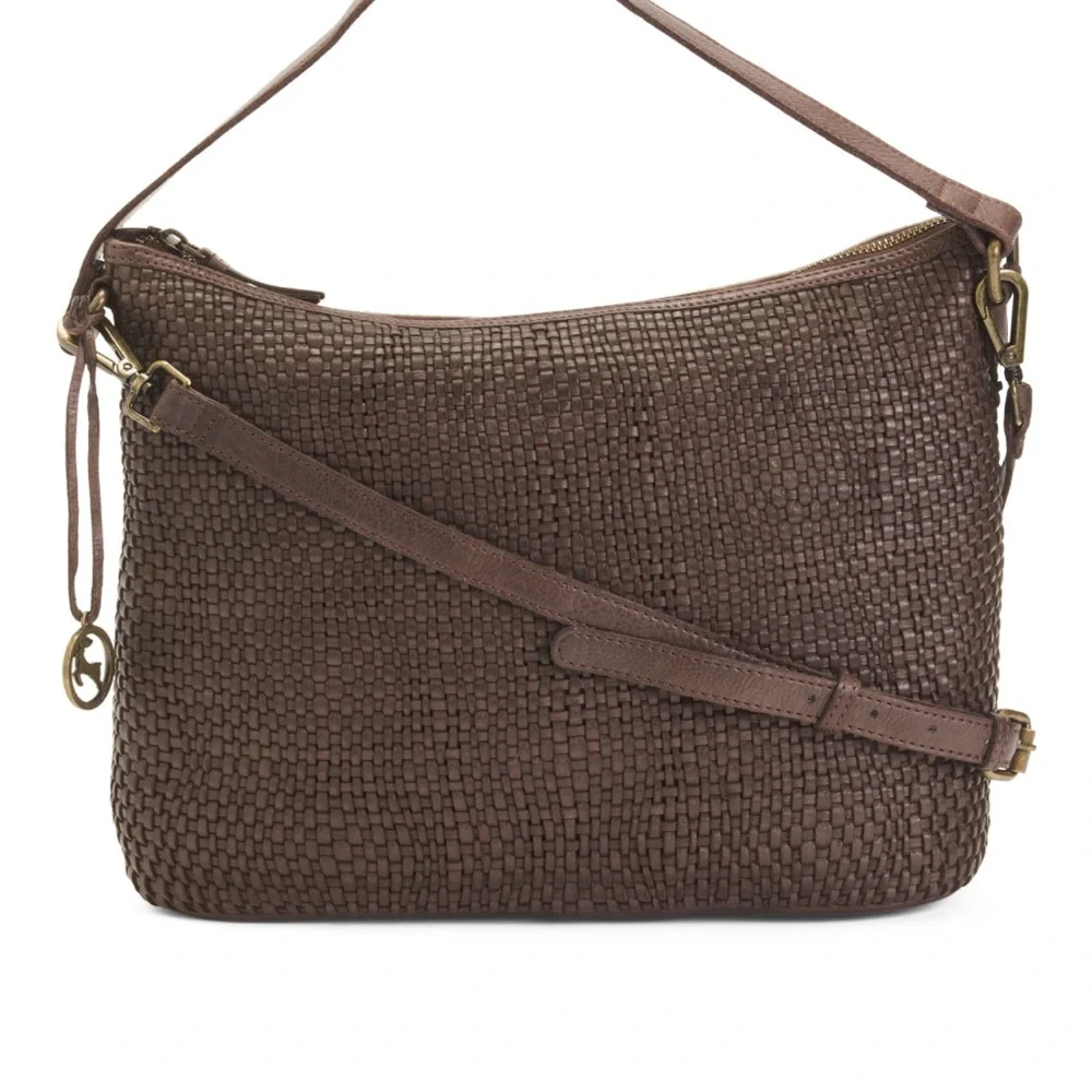 🆕 ASHWOOD WOVEN HOBO BAG IN BROWN - Picture 2 of 10